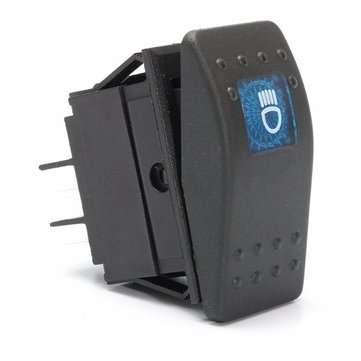 12V 20A SPST LED ON/OFF Illuminated Rocker Toggle Switch For Car Van Boat Marine (COLOR.: BLUE)