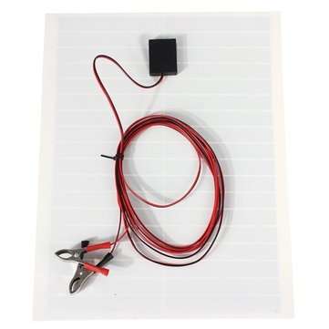 12V 20W 45CM x 35CM PolyCrystalline Solar Panel With Alligator Clip Wire
