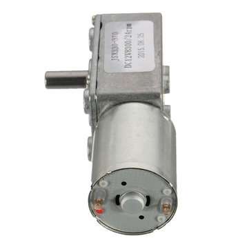 12V 24RPM Square Speed Gear Box Worm Geared DC Motor High Torque 370 Motor