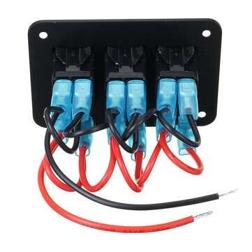 12V 24V 3 Gang Rocker Switch Panel LED Light For Car Marine Boat RV Waterproof