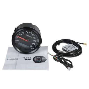 12V 24V 85mm 200Km/h Car GPS Speedometer Odometer Speed Gauge 7 Color Waterproof Marine Boat Univers
