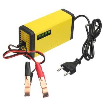 12V 2AH-20AH Smart Automatic ABS Battery Charger US/EU Plug For Car Motorcycle (ADAPTOR: EUPLUG)