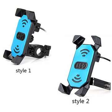 12V 3.5-6.0inch Phone GPS USB Rechargeable Holder For Electric Car Mot... (STYLE2: 1 | COLOR.: BLUE)