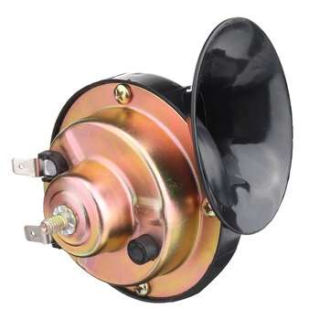 12V 300DB Black High Pitch Electric Snail Horn with Mounting Bracket Accessories