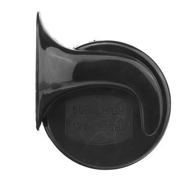 12V 300DB Black High Pitch Electric Snail Horn with Mounting Bracket Accessories