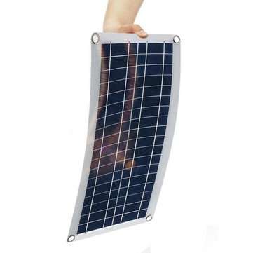 12V 30W IP65 Waterproof Polycrystalline PET Solar Panel with 4xSuckers+Cables for 5V USB Output