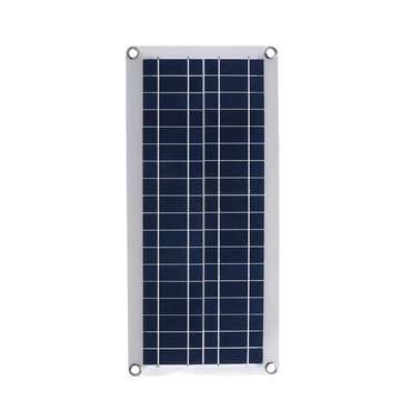 12V 30W IP65 Waterproof Polycrystalline PET Solar Panel with 4xSuckers+Cables for 5V USB Output