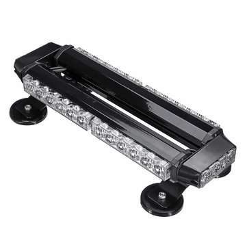 12V 30W Car LED Roof Strobe Light Bar Emergency Signal Warning Flash Amber Magnetic 7 Modes Universa