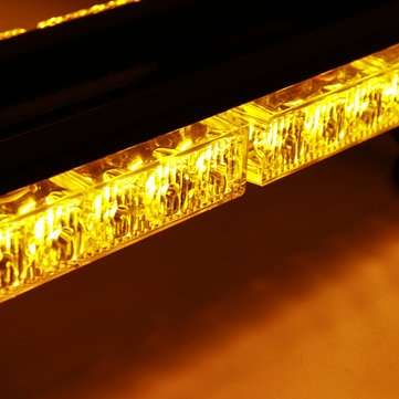12V 30W Car LED Roof Strobe Light Bar Emergency Signal Warning Flash Amber Magnetic 7 Modes Universa
