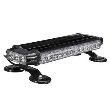 12V 30W Car LED Roof Strobe Light Bar Emergency Signal Warning Flash Amber Magnetic 7 Modes Universa