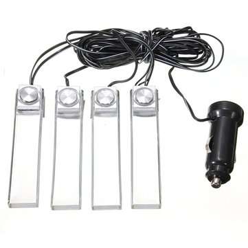 12V 4 in 1 LED Auto Interior Floor Dash Decorative Atmosphere Light Lamp