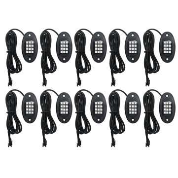 12V 5050 bluetooth 4+24 Key Remote Control Universal 160 LED RGB Rock Lights Kit Waterproof Music Ca