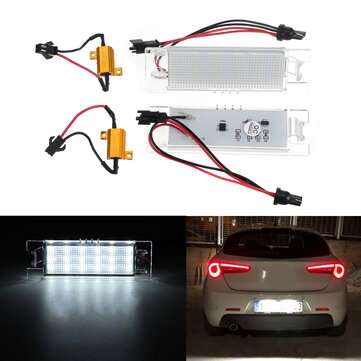 12V 4W 18LED Canbus License Number Plate Light 6500K White For Alfa Romeo 147 156 159 166 Brera MiTo