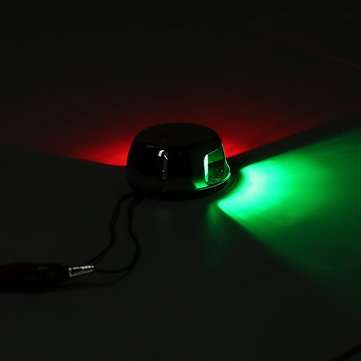 12V 6 LED Navigation Green Red Lights Marine Bow Boat Yacht Stainless Steel IP66