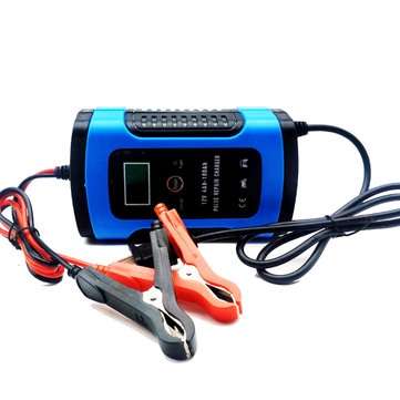 12V 6A Blue Pulse Repair LCD Battery Charger For Car Motorcycle Lead Acid Battery ... (PLUG: EUPLUG)