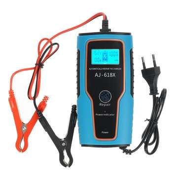 12V 6A Smart Automatic Car Battery Charger Motorcycle Repair Pulse Repair (PLUG: EUPLUG)