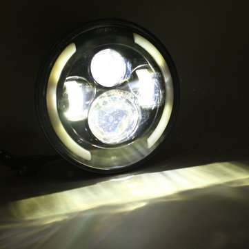12V 7 Inch 60W H4 H13 Motorcycle LED Headlights Hi Lo Beam DRL Daytime Running Light 6500K For Harle