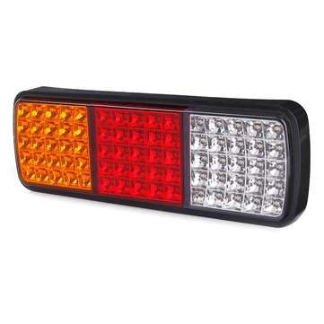 12V 75 LED Rear Tail Lights Brake Reverse Lamp Red+Yellow+White Waterproof For Truck Ute Boat Traile
