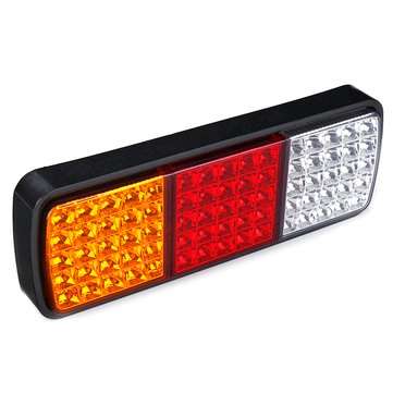 12V 75 LED Rear Tail Lights Brake Reverse Lamp Red+Yellow+White Waterproof For Truck Ute Boat Traile