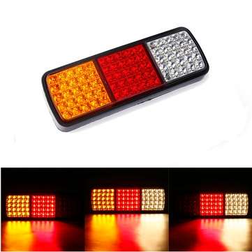 12V 75 LED Rear Tail Lights Brake Reverse Lamp Red+Yellow+White Waterproof For Truck Ute Boat Traile
