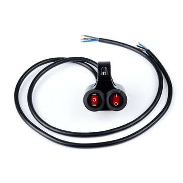 12V 7/8 Inch 22mm Motorcycle Handlebar Double Switch Aluminum Alloy Waterproof Light ... (STYLE: #2)