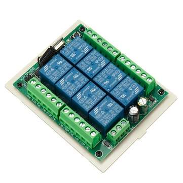 12V 8-channel Wireless Remote Control Switch Lamp Switch Industrial Equipment Motor Control with 8-k