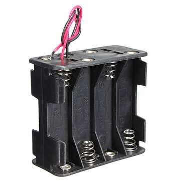 12V 8 x AA Battery Clip Slot Holder Stack Box Case 6 Inch Leads Wire