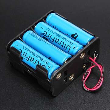 12V 8 x AA Battery Clip Slot Holder Stack Box Case 6 Inch Leads Wire