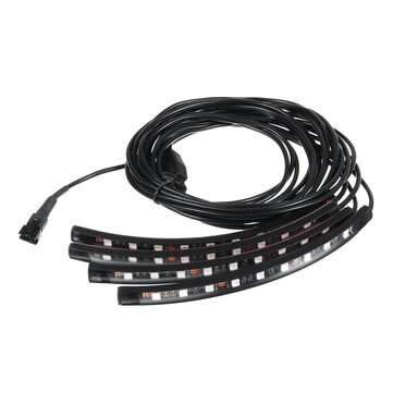 12V 8 Pods LED RGB Rock Light Underbody Neon Atmosphere Music Neon Lamp RF Dual Remote
