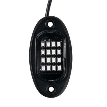 12V 8 Pods LED RGB Rock Light Underbody Neon Atmosphere Music Neon Lamp RF Dual Remote