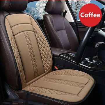 12V Auto Car Heated Front Seat Cushion Cover Heating Heater Warmer Pad Winter (COLOR: COFFEE)