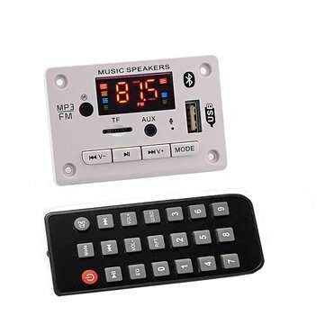 12V bluetooth 5.0 MP3 Player Decoder Board Colorful Screen FM Radio TF USB AUX Audio TF Radio Receiv