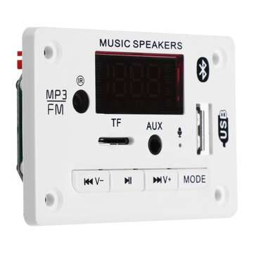 12V bluetooth 5.0 MP3 Player Decoder Board Colorful Screen FM Radio TF USB AUX Audio TF Radio Receiv