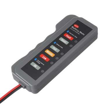 12V Car Battery Tester Digital Alternator Detector Mate Car Lighter Plug Diagnostic Tool with 6 LED