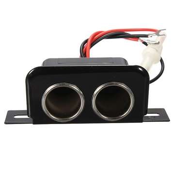 12V Car Motor Bike Tractor Boat Cigarette Lighter Double Socket Plug
