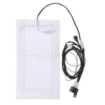 12V Carbon Fiber Heating Pads Motorcycle Winter Heated Seat With Round Switch Scooter ATV UTV Univer
