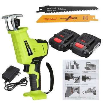 12V Cordless Electric Reciprocating Saw Portable Garden Cutting Tool Saws... (BATTERY: TWOBATTERIES)