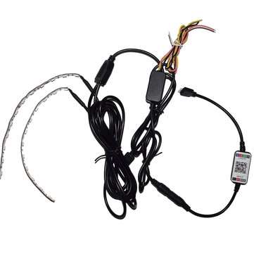 12V Car RGB LED bluetooth Angel Demon Eyes Headlight Halo Ring for 3.0"/2.5"