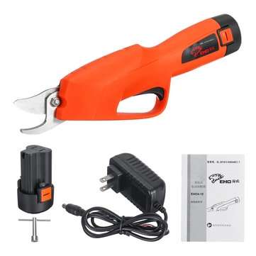 12V Cordless Rechargeable Power Pruner Tree Trimmers Secateurs Cutting Scissors Electric Pruning Bra