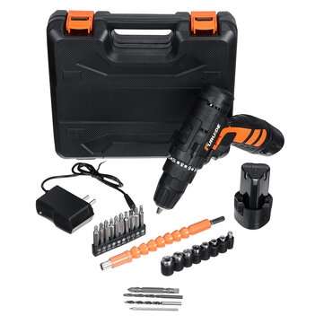 12V Electric Drill 2 Speed Electric Cordless Drill Electric Screwdriver D... (BATTERY: TWOBATTERIES)