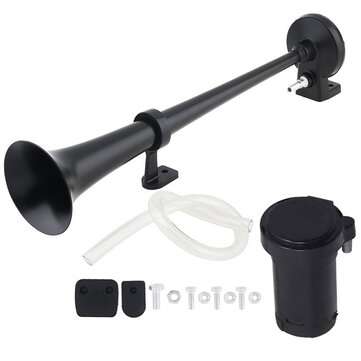 12V Electric Loud Horn Metal 150db For Truck Boat Car Universal (COLOR.: BLACK)