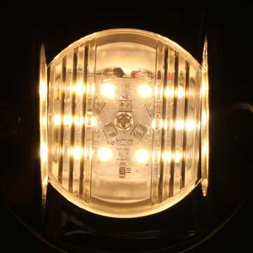 12V LED 2835 Round Stern Transom Lights For Boat Marine Embedded Mounting Sta... (COLOR.: WARMWHITE)
