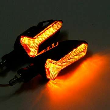 12V LED Motorcycle Turn Signal Lights Indicator Warning Universal Lamp (COLOR.: YELLOW)