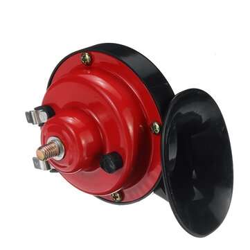 12V Loud Air Horn Waterproof High Low Dual Tone For Motorcycle Car Van Boat Siren Twin Lorry Red Bla