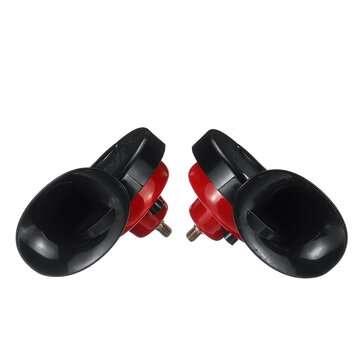 12V Loud Air Horn Waterproof High Low Dual Tone For Motorcycle Car Van Boat Siren Twin Lorry Red Bla