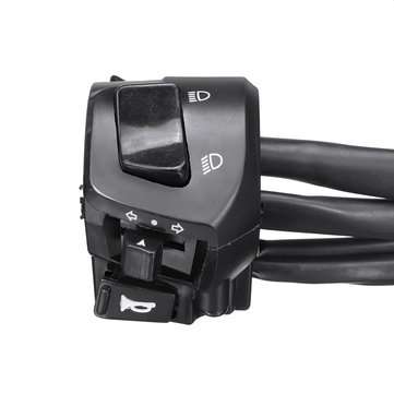 12V Motorcycle 7/8" Handlebar Horn Turn Signal Headlight Electrical Start Switch Double Throttle