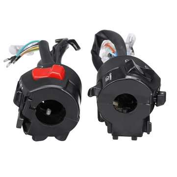 12V Motorcycle 7/8" Handlebar Horn Turn Signal Headlight Electrical Start Switch Double Throttle