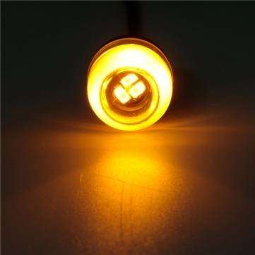 12V Motorcycle Car 5630 LED Eagle Eye Concave Mirror Light DRL Tail Lamp (COLOR.: YELLOW)