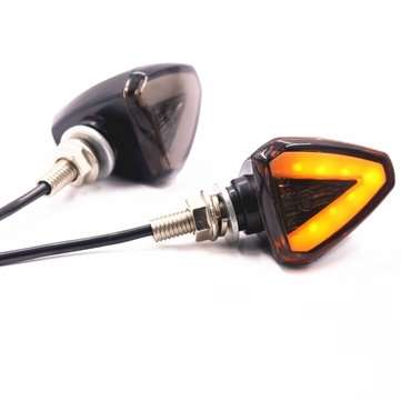 12V Motorcycle LED Turn Signal Brake Lights Scooter ATV Taillight Yellow+Red E11 Mark