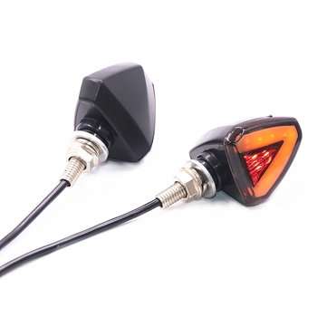 12V Motorcycle LED Turn Signal Brake Lights Scooter ATV Taillight Yellow+Red E11 Mark